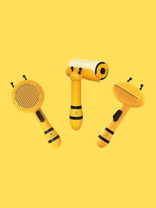 Bee Combo: Bee Borstel + Bee Kam + Bee Pluizenroller